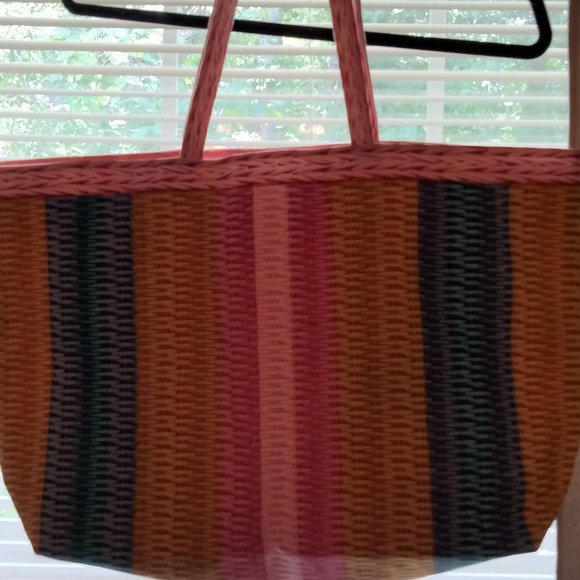 Estee Lauder Beach Bag/Muti-Colored Adorable 100%Cotton - Picture 1 of 4